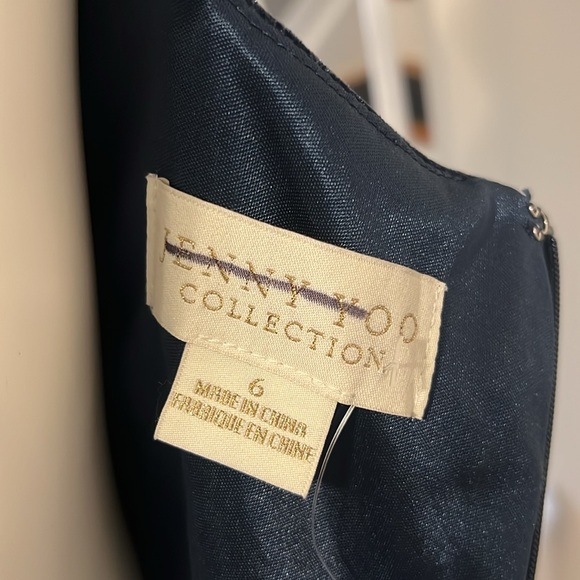 Jenny Yoo Collection A-Line Square sleeveless velvet bridesmaid Dress size 6 New - Picture 8 of 15